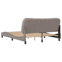 Bedframe zonder matras stof taupe 160x200 cm - thumbnail