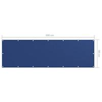 Balkonscherm 90x300 cm oxford stof blauw - thumbnail