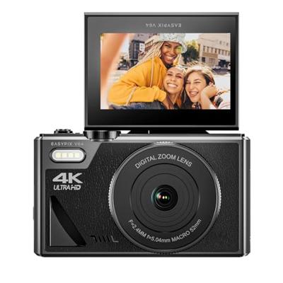 Easypix V64 Flip Digitale camera 13 Mpix Zwart Geïntegreerde accu, WiFi, 4K video, Full-HD video-opname - thumbnail