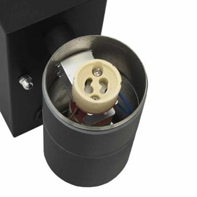 VidaXL Buiten wandlamp zwart 7 x 10 x 22 cm rvs en glas