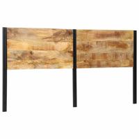 Hoofdeinde 200 cm massief hout mango en ijzer - thumbnail