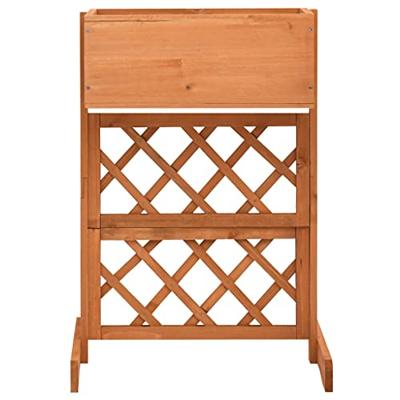VidaXL Latwerkplantenbak 45x30x74 cm massief vurenhout oranje