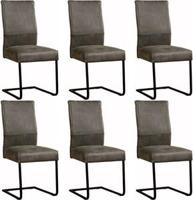 Set van 6 Leren eetkamerstoelen Remix sledepoot vierkant - Echt leer, Industrieel, Comfortabel en kies uit meer dan 150+ kleuren - Ontdek de Vele Leersoorten en Kleuren bij ShopX - thumbnail