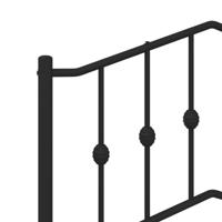 Bedframe met hoofd- en voeteneindemetaal zwart 80x200 cm - thumbnail