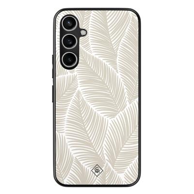 Samsung Galaxy S23 FE hoesje - Palmy leaves beige Samsung Galaxy S23 FE hoesje - Palmy leaves beige