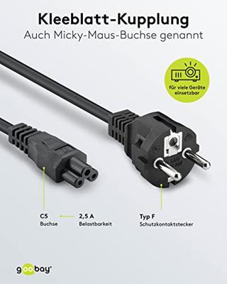 goobay Stroomkabel C5 Notebook