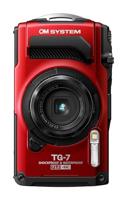 OM SYSTEM Tough TG-7 digitale camera, rood, 12MP, waterdicht, schokbestendig, onderwater- en macrofotografiemodi, 4K-video, 4x-groothoek-zoomlens (opvolger van de Olympus TG-6) - thumbnail