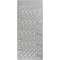 Creativ Company Stickers, konfirmation, zilver, 1 vel - thumbnail