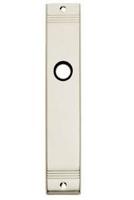 Intersteel Langschild recht met groef sleutelgat 56mm - nikkel glans - thumbnail