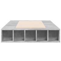 Bedframe bewerkt hout betongrijs 90x200 cm - thumbnail