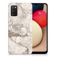 Samsung Galaxy A02s | TPU | Siliconen hoesje | Marmer Beige - thumbnail