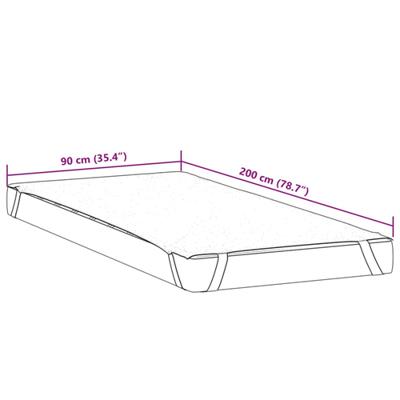 Matrasbeschermer waterdicht 90x200 cm wit - thumbnail