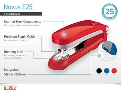 Novus nietmachine E 25 blauw