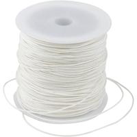 Creativ Company Polyester koord, dikte 0,8 mm, wit, 50 m/ 1 rol - thumbnail