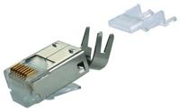 Telegärtner 100023019 Telegärtner RJ45-stekker 100023019 Stekker, recht Aantal polen: 8 Zilver 1 stuk(s) - thumbnail