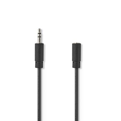 Nedis CAGB22050BK20 Stereo-audiokabel 3,5 Mm Male - 3,5 Mm Female 2,0 M Zwart