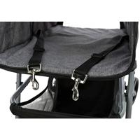 Trixie hondenbuggy grijs 47x80x100 cm tot 15 kg - thumbnail