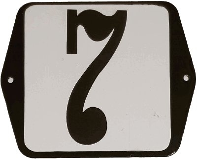 Huisnummer naambordje standaard 15x12 cm nummer 7 - Warentuin mix Huisnummer naambordje standaard 15x12 cm nummer 7 - Warentuin mix