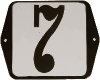 Huisnummer naambordje standaard 15x12 cm nummer 7 - Warentuin mix - thumbnail