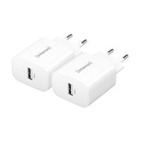 Intenso W5A white double pack USB-C-adapter 5 W USB-A Wit Thuis - thumbnail
