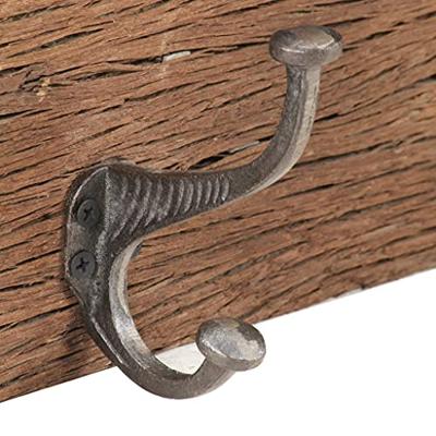 VidaXL Wandkapstok met 5 haken 100x2,5x15 cm massief gerecycled hout