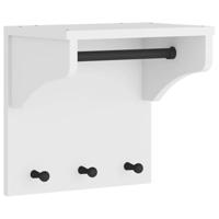 Wandkapstok SANDNES wit 43x30x42 cm massief grenenhout - thumbnail