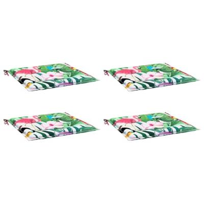 VidaXL Tuinstoelkussens 4 st 40x40x4 cm stof meerkleurig VidaXL Tuinstoelkussens 4 st 40x40x4 cm stof meerkleurig