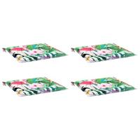 VidaXL Tuinstoelkussens 4 st 40x40x4 cm stof meerkleurig - thumbnail