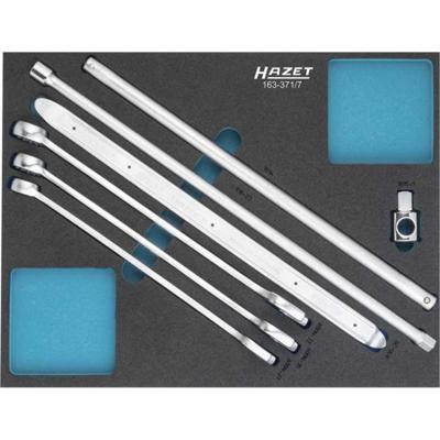 HAZET Gereedschapset 163-371/7 · Buitentwaalfkant tractieprofiel, Buiten-zeskant-profiel, 1/2 inch (12,5 mm) vierkant massief, 3/4 inch (20 mm)