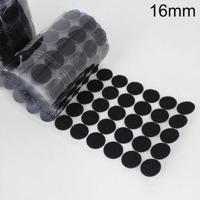 1000 stuks 16mm ronde Nylon zelfklevend Velcro (zwart) - thumbnail