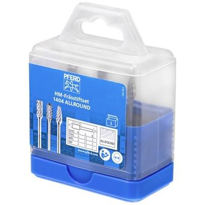 PFERD TOOLS 21901404 Freesstiftset Hardmetaal Schachtdiameter 3 mm 3-delig