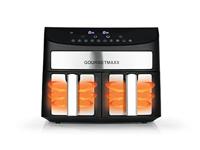 GourmetMaxx Heißluft-Fritteuse Zweikammer 7l Airfryer 2400 W Zwart/RVS - thumbnail