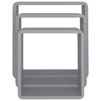 Wandschappen kubus 3 st MDF grijs - thumbnail