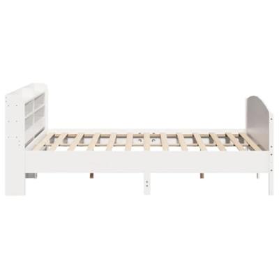 Bedframe zonder matras massief grenenhout wit 180x200 cm