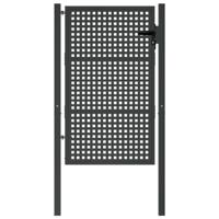 Tuinpoort Antraciet 100x150 cm Staal - thumbnail