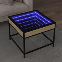 Salontafel met Infinity LED 50x50x41 cm sonoma eikenkleurig - thumbnail