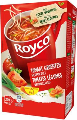 Royco Minute Soup tomaat groenten vermicelli, pak van 20 zakjes