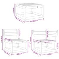 5-delige Loungeset massief grenenhout wasbruin - thumbnail