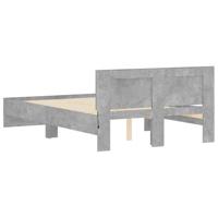 Bedframe met hoofdeinde en LED betongrijs 120x190 cm - thumbnail