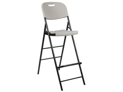 Perel bar stool Polyethyleen, Staal Wit