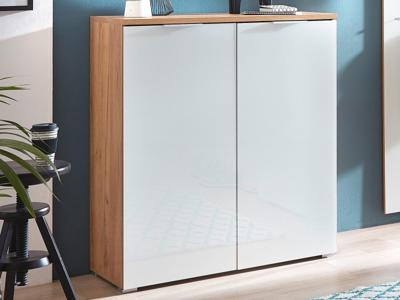 Schoenenkast TOLDO 2 deuren navarra eik/ hoogglans wit Schoenenkast TOLDO 2 deuren navarra eik/ hoogglans wit