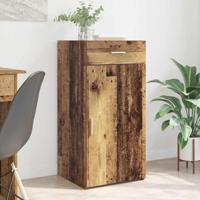 Dressoir met lade Oud hout 42,5 x 40 x 93 cm Bewerkt hout - thumbnail