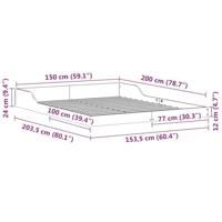 Bedframe Wasbruin 150 x 200 cm Massief grenenhout - thumbnail