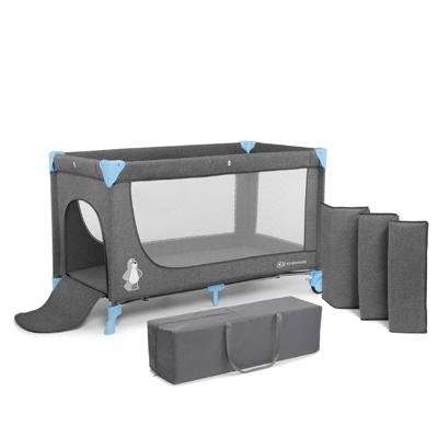 Kinderkraft - Reisbedje - Campingbedje - Joy - 126 x 65 x 76 cm - 8,5 kg - Blauw - Eenvoudig inklapbaar