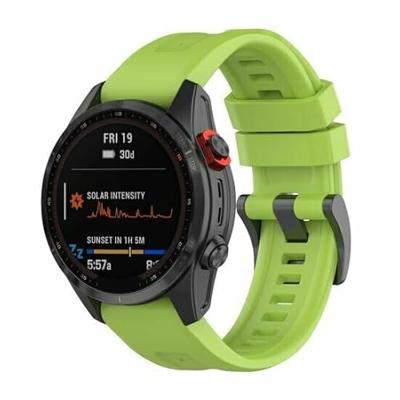 By Qubix - Siliconen sportbandje - Groen - Compatible met Garmin Instinct E - 40mm - Compatible Garmin bandje - Bandbreedte: 20mm