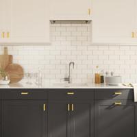 Handvatten 20 st 64 mm roestvrij staal goudkleurig - thumbnail