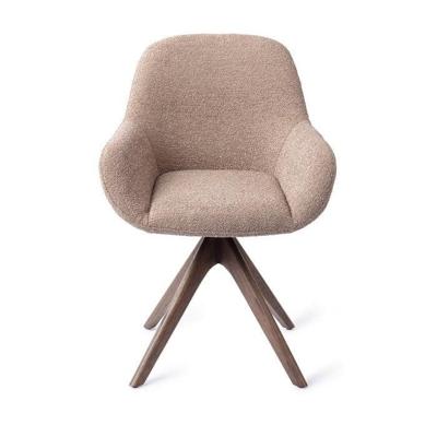 Jesper Home Kushi eetkamerstoel Stone Haze revolve oak walnut