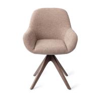 Jesper Home Kushi eetkamerstoel Stone Haze revolve oak walnut - thumbnail