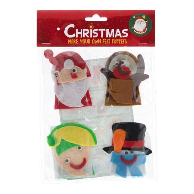 Wins Holland Maak je eigen vilten vingerpoppen kerst, 4st.