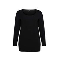 VERO MODA CURVE longsleeve met ronde hals VMPAXI zwart - thumbnail